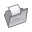 Folder grey open icon