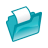 Folder-cyan-open icon