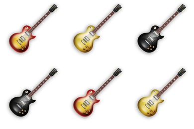 Les Paul Electric Guitar Icons Les Paul Electric Guitar Icons