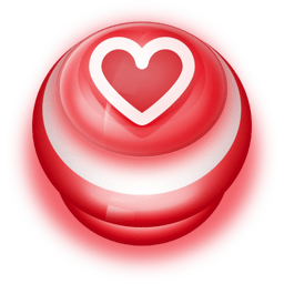 Button Red Love Heart icon