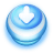 Button-Blue-Arrow-Down icon