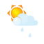Sun-littlecloud-rain icon