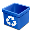 Trash blue empty icon