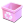 Trash pink empty icon