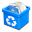 Trash-aqua-full icon