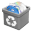 Trash grey full icon