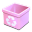 Trash pink empty icon
