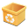 Trash yellow empty icon