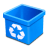 Trash-aqua-empty icon