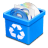 Trash aqua full icon