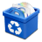 Trash-blue-full icon