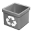 Trash-grey-empty icon