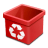 Trash-red-empty icon