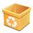 Trash-yellow-empty icon
