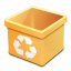 Trash yellow empty icon