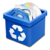 Trash-blue-full icon