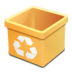 Trash-yellow-empty icon