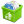 Green trash full icon