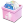 Pink trash full icon