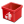 Red trash empty icon