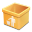 Yellow trash empty icon