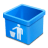 Aqua trash empty icon