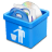 Aqua trash full icon