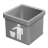 Grey-trash-empty icon