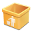Yellow-trash-empty icon
