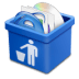 Blue-trash-full icon