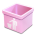 Pink-trash-empty icon