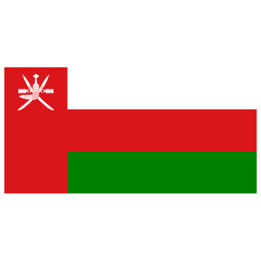 OM Oman Flag Icon | Public Domain World Flags Iconset | Wikipedia Authors