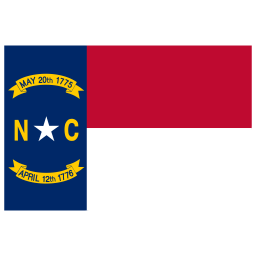 US NC North Carolina Flag icon