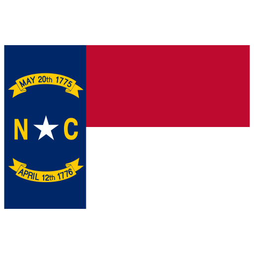 US NC North Carolina Flag Icon | Public Domain World Flags Iconpack |  Wikipedia Authors