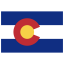 US CO Colorado Flag icon