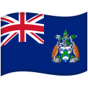 Ascension Island Waved Flag icon