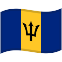 Barbados Waved Flag icon