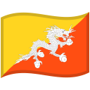 Bhutan Waved Flag icon