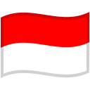 Indonesia Waved Flag icon