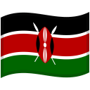 Kenya Waved Flag icon