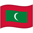Maldives Waved Flag icon