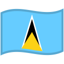St Lucia Waved Flag icon