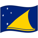 Tokelau Waved Flag icon