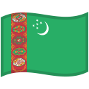 Turkmenistan Waved Flag icon