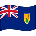 Turks Caicos Islands Waved Flag icon
