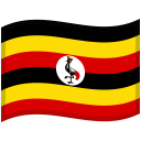 Uganda Waved Flag icon
