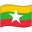 Myanmar Burma Waved Flag icon