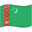Turkmenistan Waved Flag icon