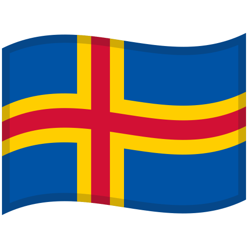 Aland-Islands-Waved-Flag icon
