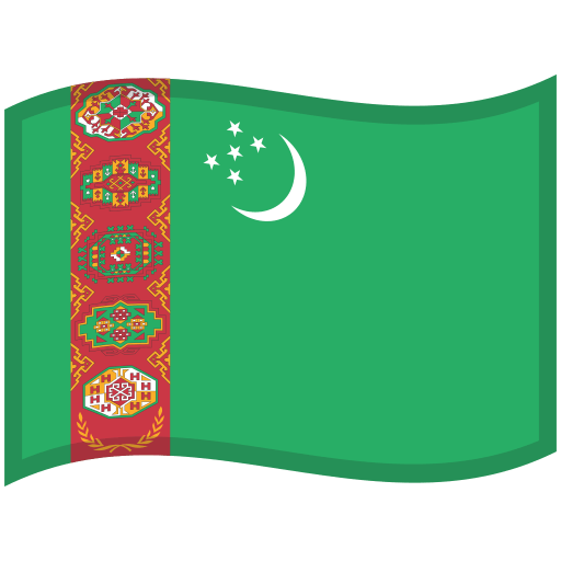 Turkmenistan-Waved-Flag icon